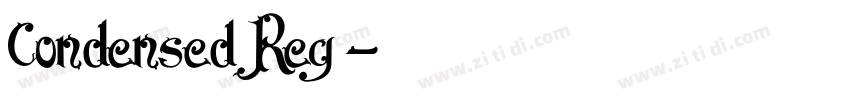 Condensed Reg字体转换